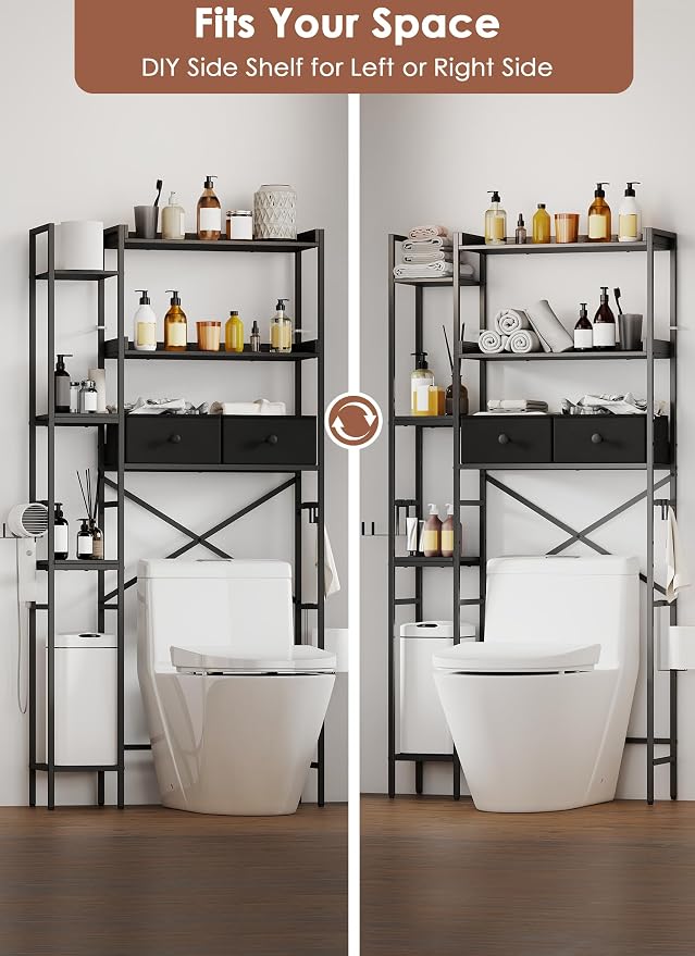 Over The Toilet Storage Rack, 7-Tier Over Toilet Bathroom Organizer - Image 6