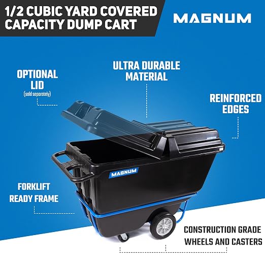 Tilt Truck, 1/2 Cu. Yd. Capacity Dump Cart - Image 2