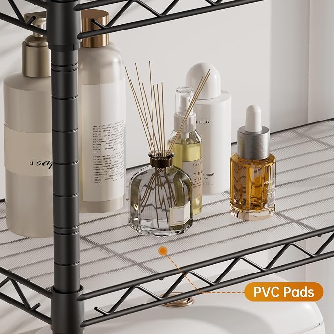 3-Tier Over The Toilet Storage Shelf, Heavy Duty Adjustable Metal Bathroom Rack - Image 8
