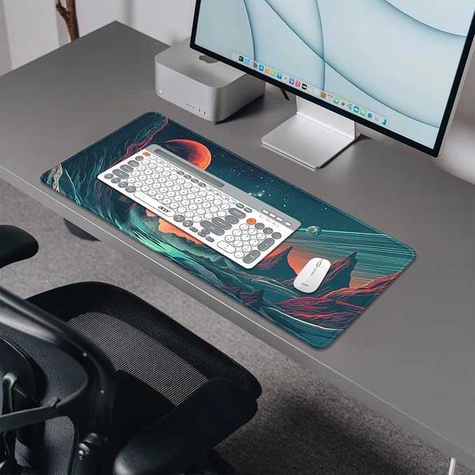 Sci Fi Space Planet Mouse Pad, Extended Mousepad Desk Pad - Image 4