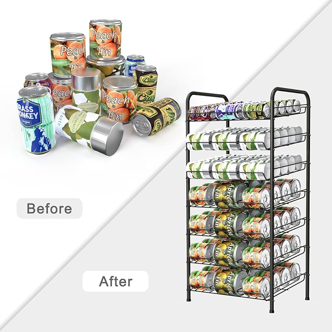 Vrisa Can Organizer for Pantry 7-tier Can Rack Organizer Metal Can Storage - Image 7