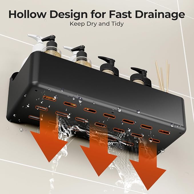 Orimade Shower Caddy 4-Pack, No-Drill Adhesive Shelves - Image 5