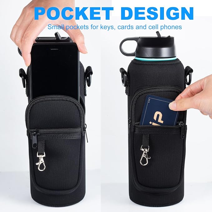Water Bottle Holder with Strap for Hydroflask 32oz 40oz, Carrier Sling Bag with - Image 5