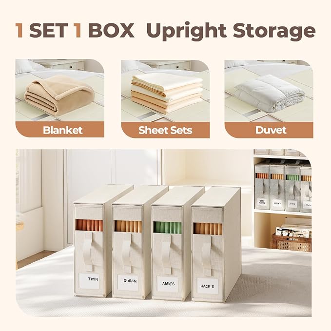 8Pack Linen Sheet Organizers for Linen Closet - Image 6