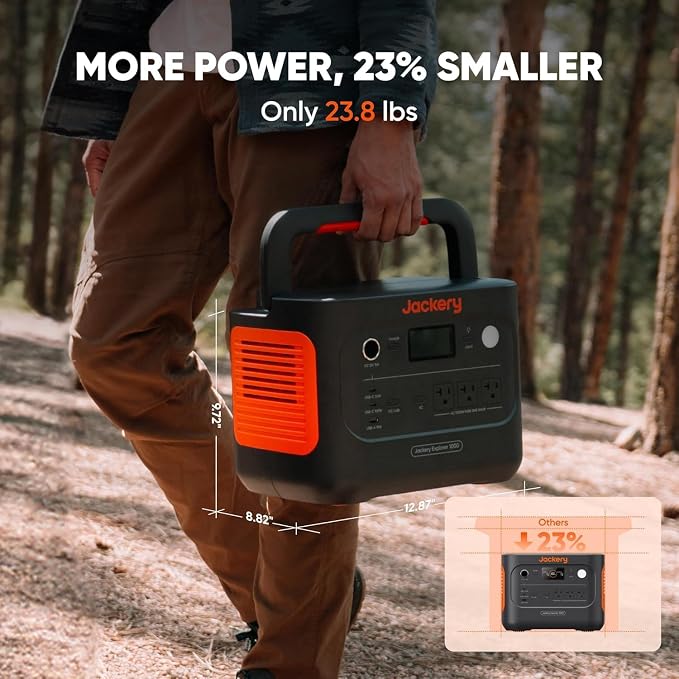 Jackery Explorer 1000 v2 Portable Power Station, 1070Wh LiFePO4 Battery - Image 3