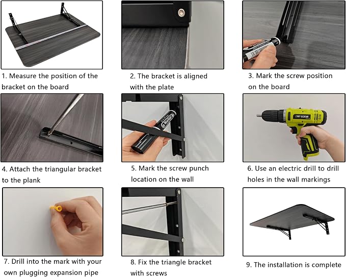 31 "x22.8 Wall Mounted Folding Table - Image 7