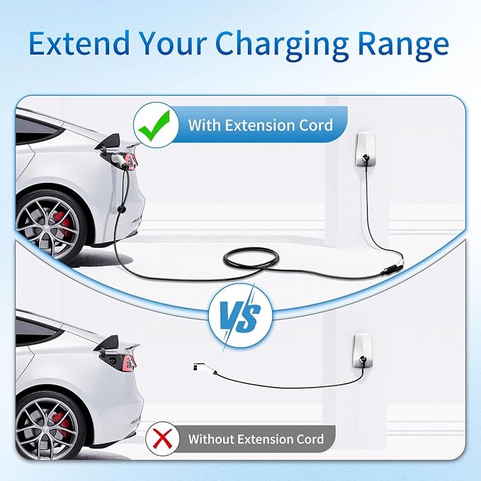 50A 25FT J1772 EV Extension Cable, Level 2 EV Charger Extension Cord, - Image 5