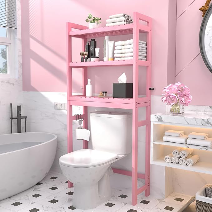 Homykic Bamboo Over The Toilet Storage Shelves, 3-Tier Above Toilet Storage - Image 2