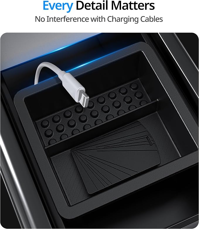 UBeesize Tesla Model Y Juniper Accessories, Center Console Organizer Tray - Image 5