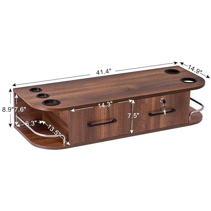 BarberPub Beauty Locking Wall Mount Styling Station, Barber Salon Station - Image 4