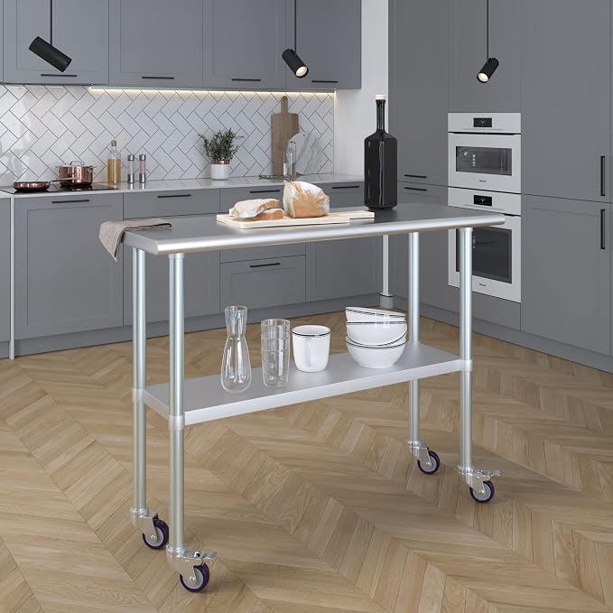 AmGood 18" x 48" Stainless Steel Work Table - Image 7