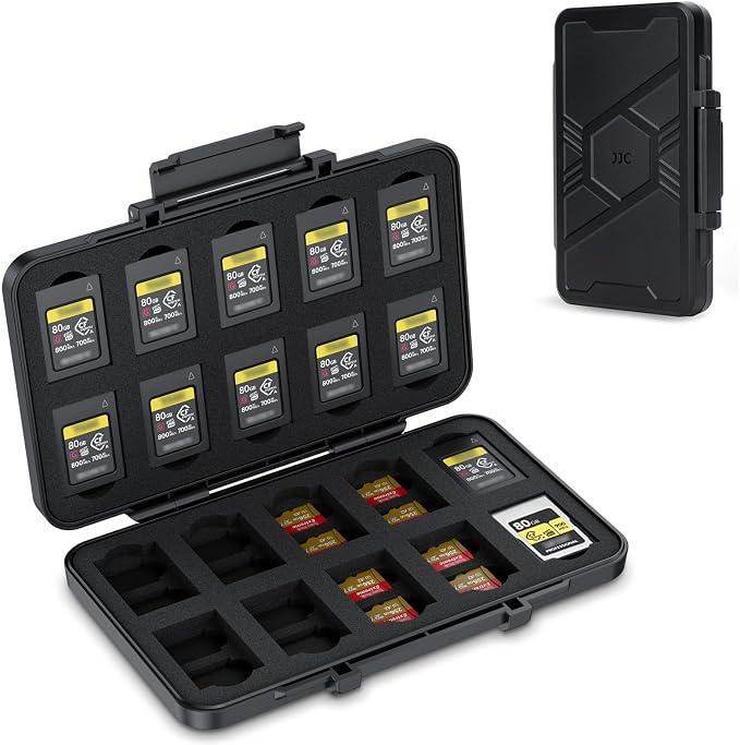 CFexpress Type A Card Case Storage, 60 Slots Memory Card Organizer Holder Box by JJC