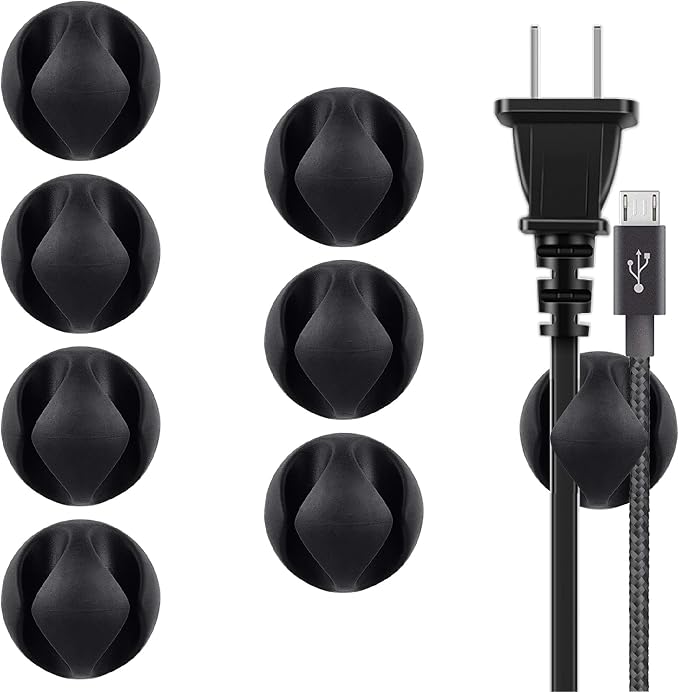 BEADNOVA Cable Clips Cord Organizer Cable Management Wire Cord Holder 2 Slots by BEADNOVA