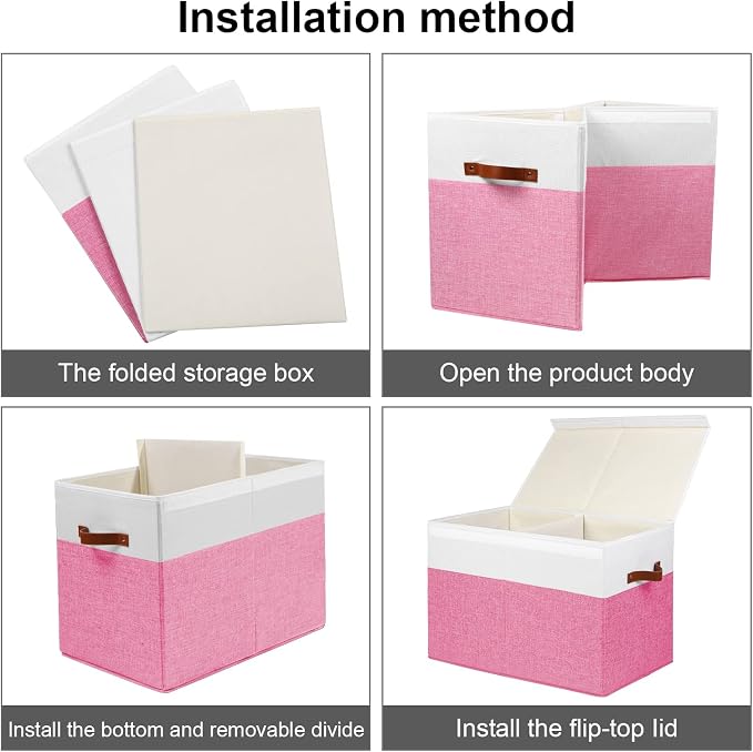 Large Toy Box with Lid, Sturdy Toy Storage Chest Bin Boxes Organizer Basket - Image 7