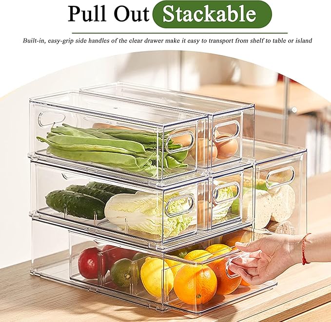 bealy Stackable Clear Storage Drawer - Image 2
