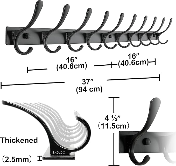SKOLOO Coat Rack Wall Mounted - Image 7