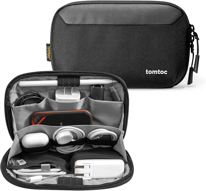 tomtoc Travel Cable Organizer Pouch, Electronics Accessories Organizer Portable by tomtoc