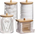 Tbestmax 4 Pack Qtip Holder Bathroom Container, 10/7oz Cotton Ball/Swabs by Tbestmax