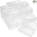 SATINIOR 24 Packs Small Clear Plastic Beads Storage Containers Box by SATINIOR