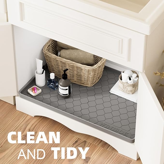 Silicone Under Sink Mat 19" x 19", kitchen Essentials and Gadgets, Shelf liner - Image 5