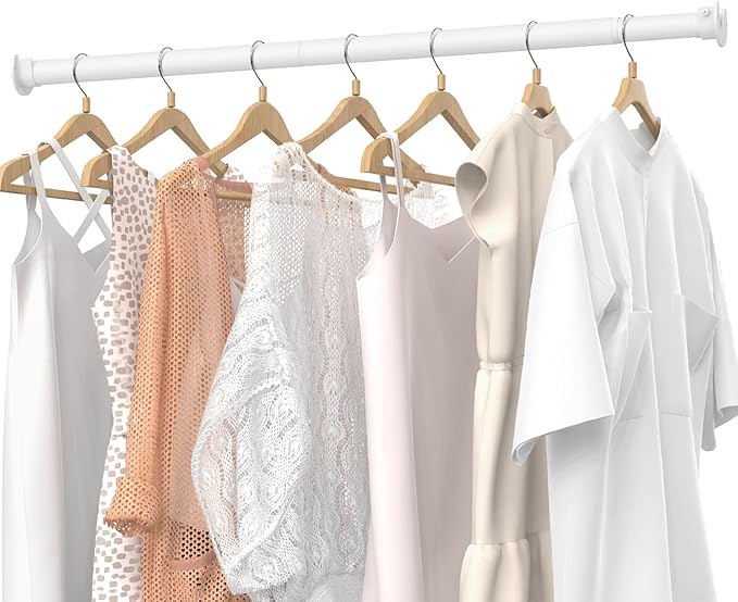 Closet Rods for Hanging Clothes, 17 to 39 Inches Stepless Adjustable Metal - Image 9