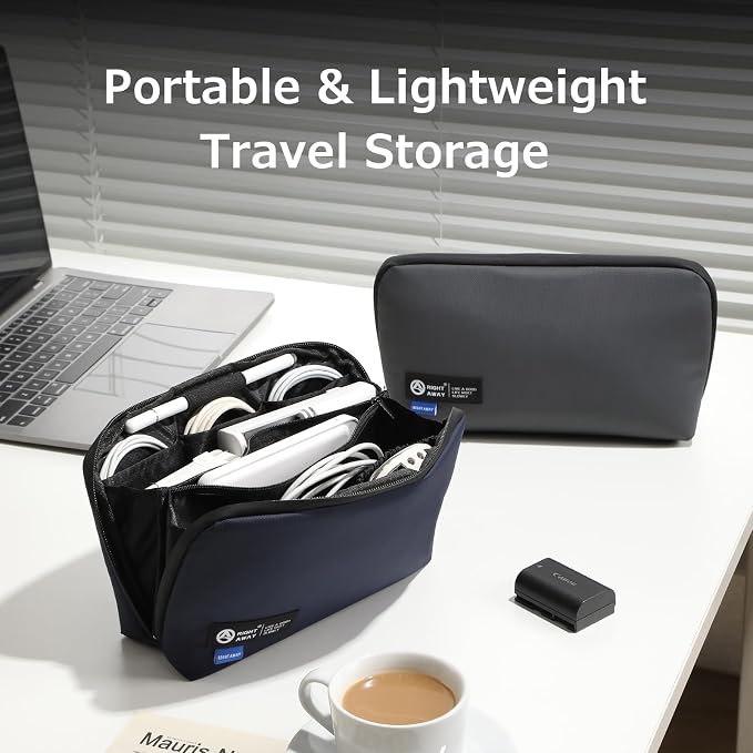 RIGHT AWAY Travel Tech Pouch，Waterproof Cord Case，Electronics Organizer Travel - Image 7