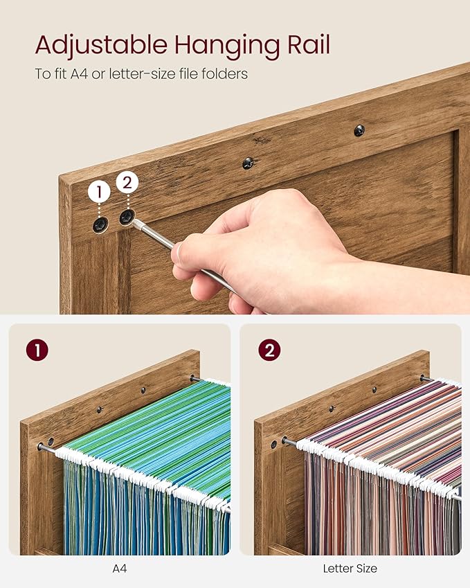 VASAGLE File Cabinet, Filing Cabinet - Image 5