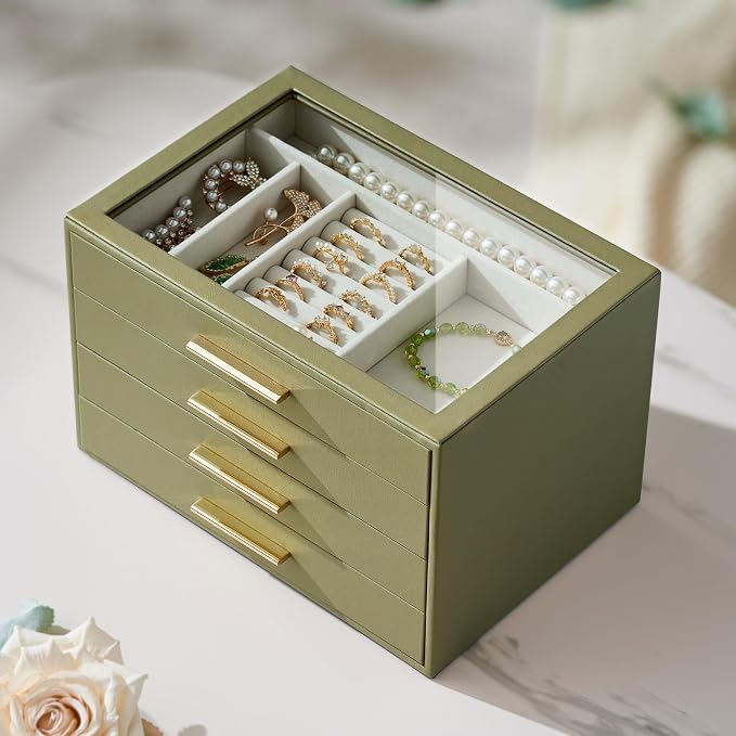 Jewelry Box Organizer Case for Women: 4-Layer Jewelry Storage Case - Image 4