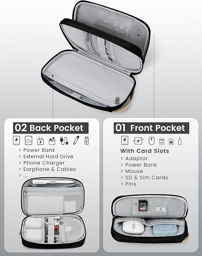 Travelkin Travel Cord Organizer, Electronic Organizer Travel Case, Cable - Image 2
