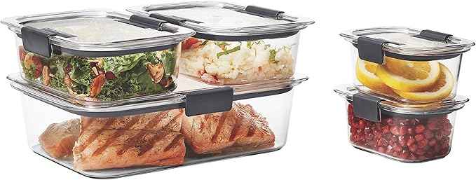 Rubbermaid Brilliance Food Storage Containers, Leak-Proof