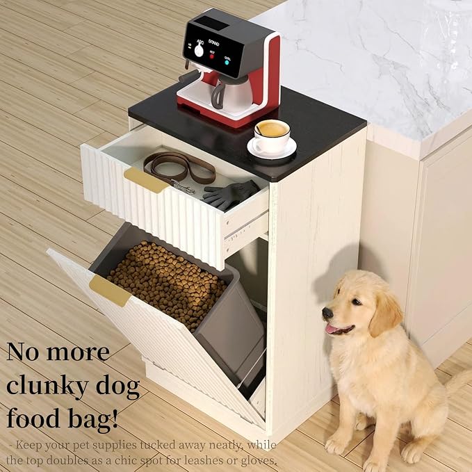 Tilt-Out Trash Cabinet, 34.3 x 19 x 13.8 inches, 10 Gallon Capacity, - Image 5