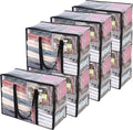 Vieshful 7 Pack Clear Comforter Storage Bag, 40L Clothes Storage Bag by Vieshful
