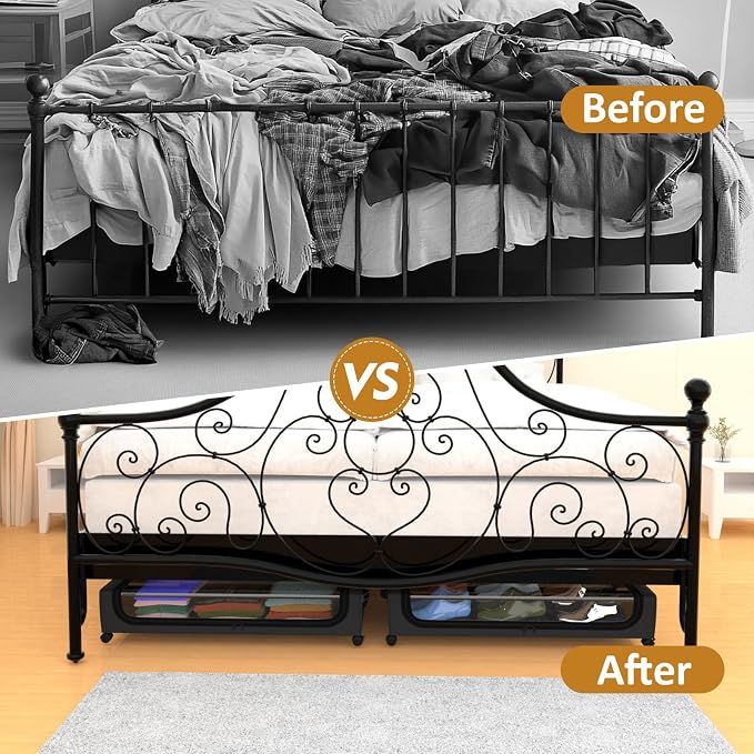 Large Under Bed Storage with Wheels, Under Bed Storage Containers, Under Bed - Image 7