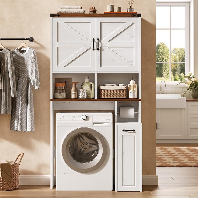 Farmhouse Over The Toilet Storage Cabinet - Image 7