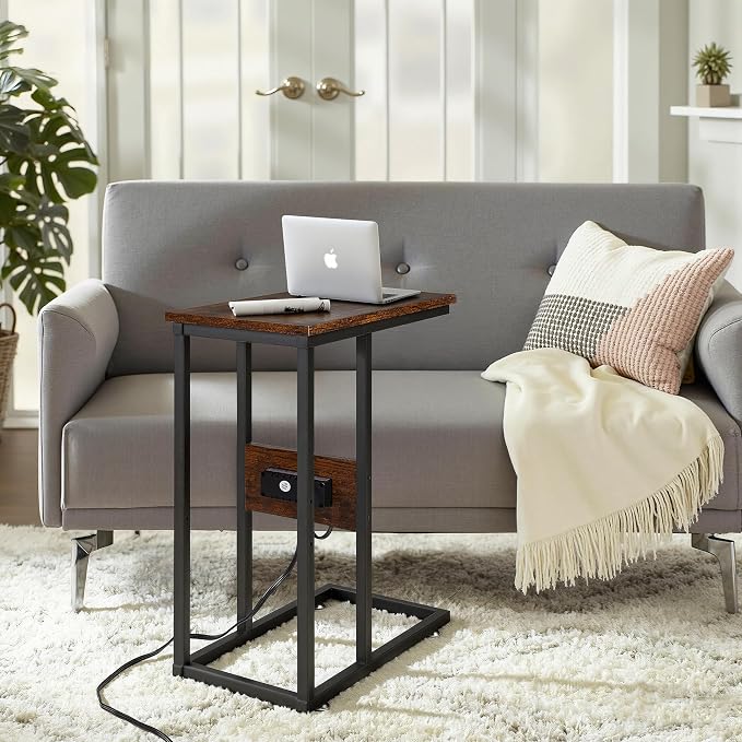 VECELO C Shaped End Side Table - Image 2