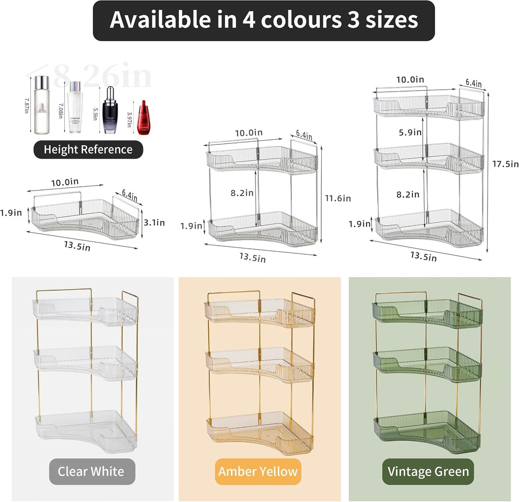 YCIA&DONE Corner Bathroom Counter Organizer, Makeup Organizer for