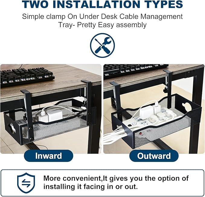 Large Under Desk Cable Management Tray - Image 6