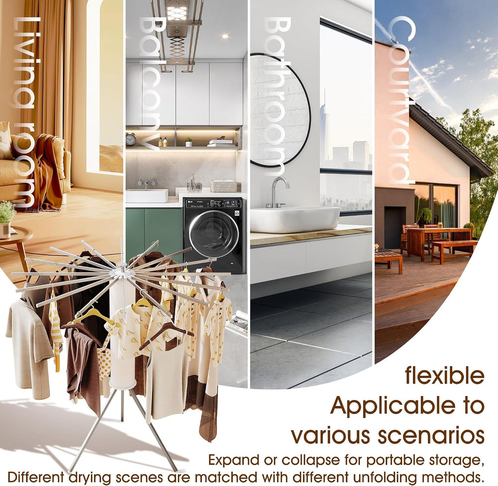 Tripod Clothes Drying Rack,Drying Rack Clothing Foldable for Laundry