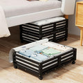 Bamboo Under Bed Storage Containers- Underbed Organizer by WISUCART