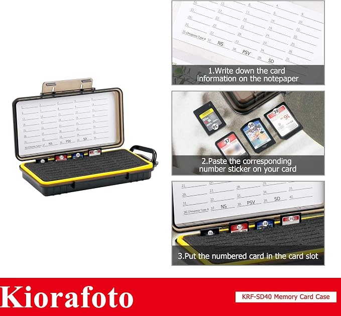 40 Slots Durable Memory Card Case Holder Organizer Keeper Water-Resistant - Image 7