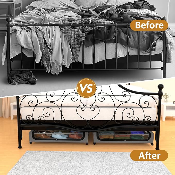 Large Under Bed Storage with Wheels, Under Bed Storage Containers, Under Bed - Image 7