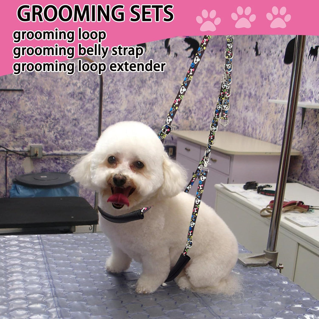 Dog Grooming Belly Straps – Adjustable Grooming Loops with Cute Paw &