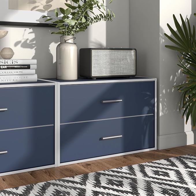 Homes: Inside + Out Apexa 2-Drawer Wooden Stackable Storage Drawers, Small Food - Image 5