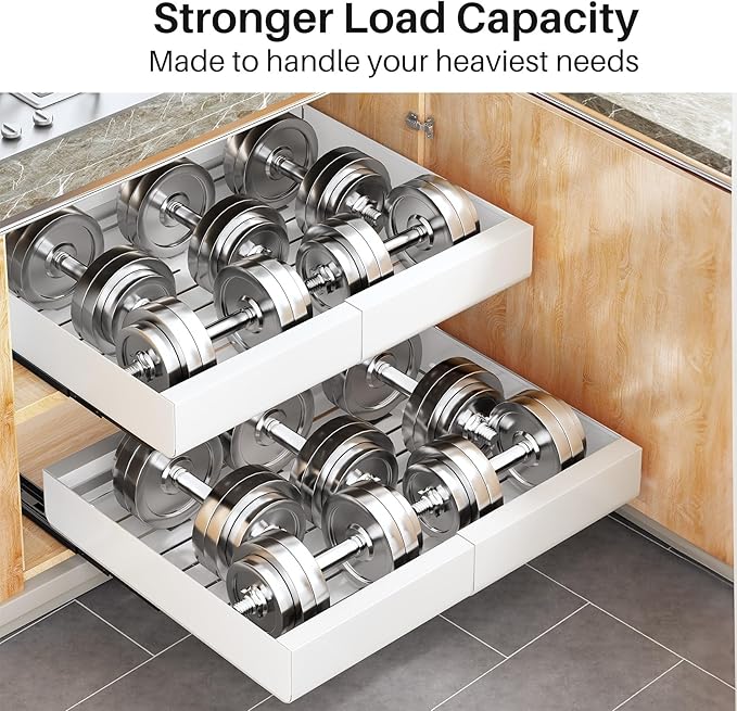 Kitstorack Pull out Cabinet Organizer, Expandable Heavy Duty Slide out Drawers - Image 6