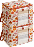 2 Pack Canvas Storage Bags Designer Organizer - Seasonal Storage for