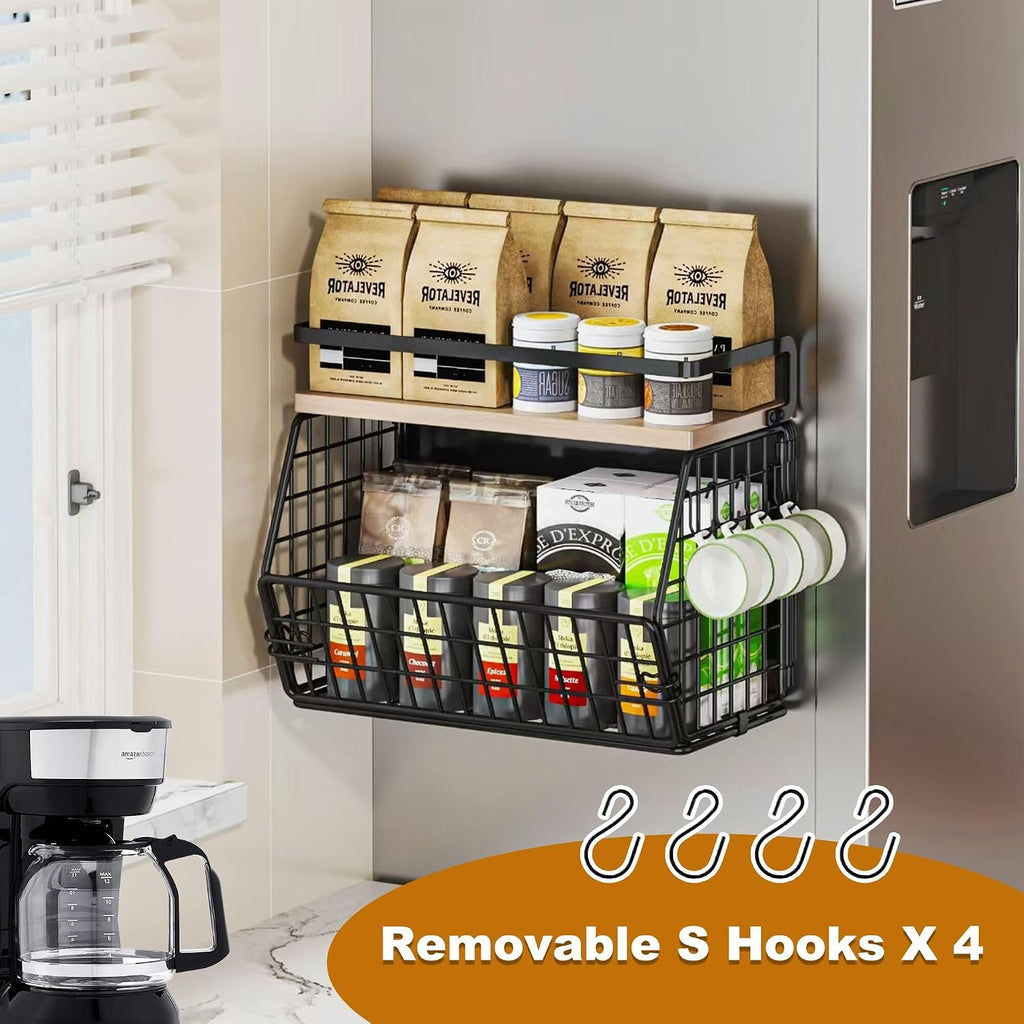 Magnetic Shelf for Fridge,Hanging Wall Basket for Potato Onion Fruit