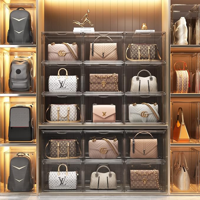 Purse Storage Organizer for Closet 3 Packs Clear Handbag Storage Organizer - Image 4