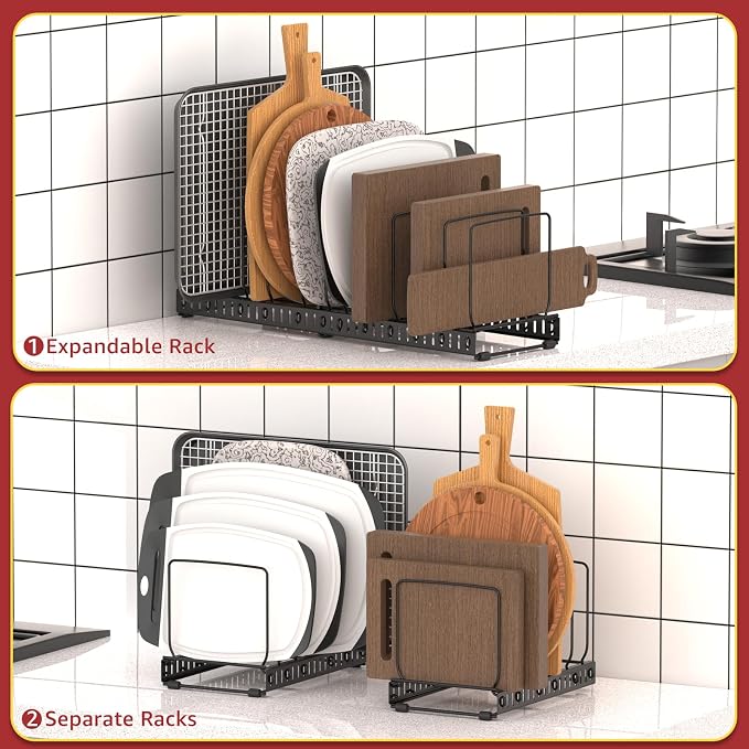 2PACK Cutting Board Organizer, Adjustable Divider Cutting Board Holder - Image 2