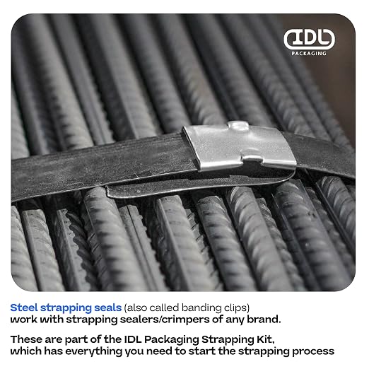 IDL Packaging 1/2" Open Seals for Steel Strapping - Image 7