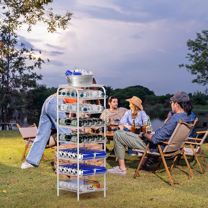 Vrisa Water Bottle Organizer 7 Tier Free Standing Water Bottle Holder Stand - Image 6